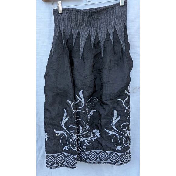 Lapis Multi Way Smocked Tube Top Summer strapless Dress Skirt Womens One Size - Picture 4 of 7